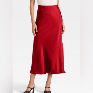 a new day Women's Red Maxi Skirt